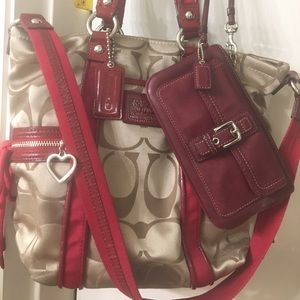 Authentic Coach bag & clutch